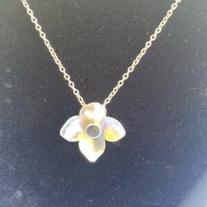 Sterling silver flower necklace